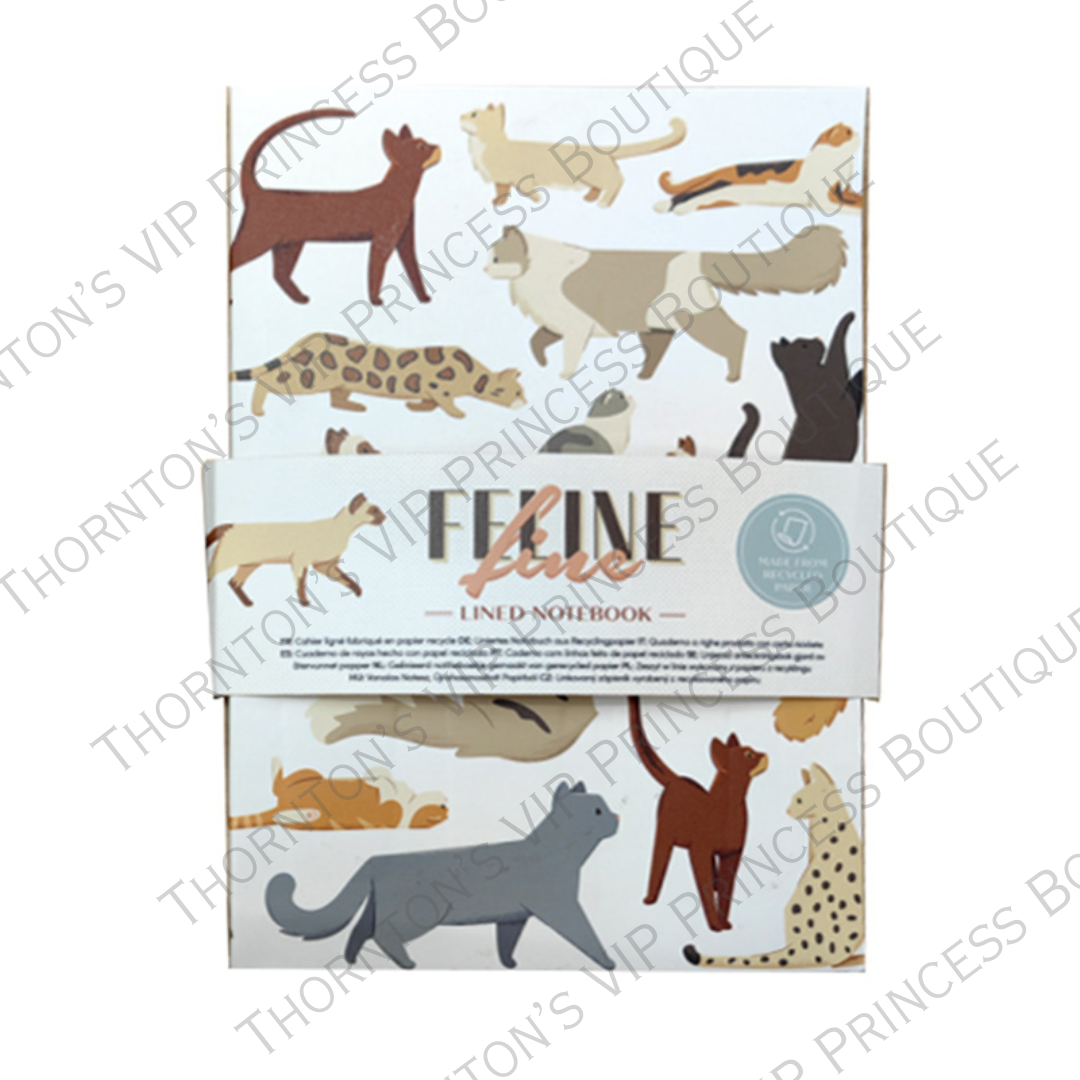 Feline Cats A5 Lined Notebook