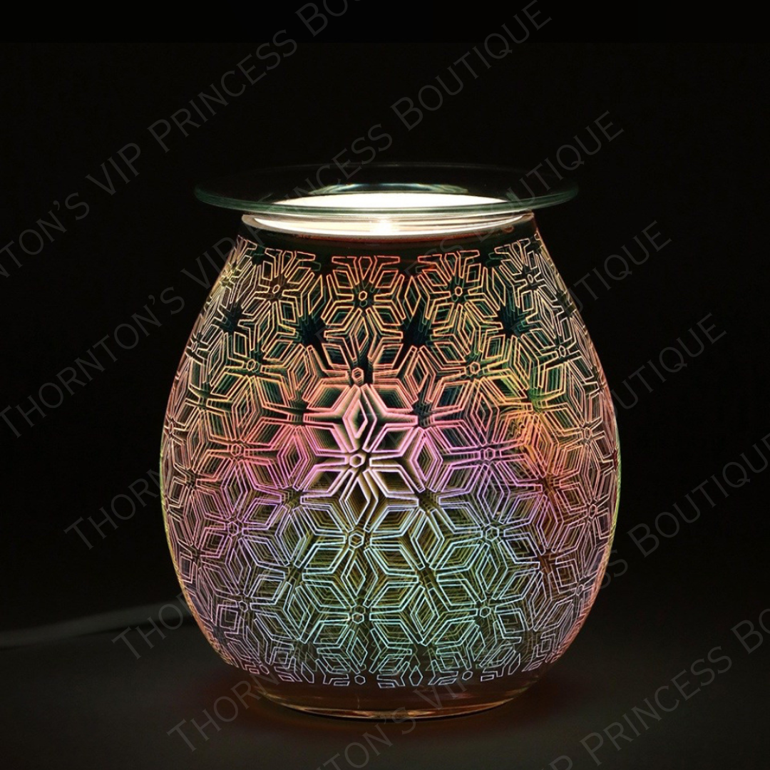 3D Geometric Flower Light Up Electric Burner