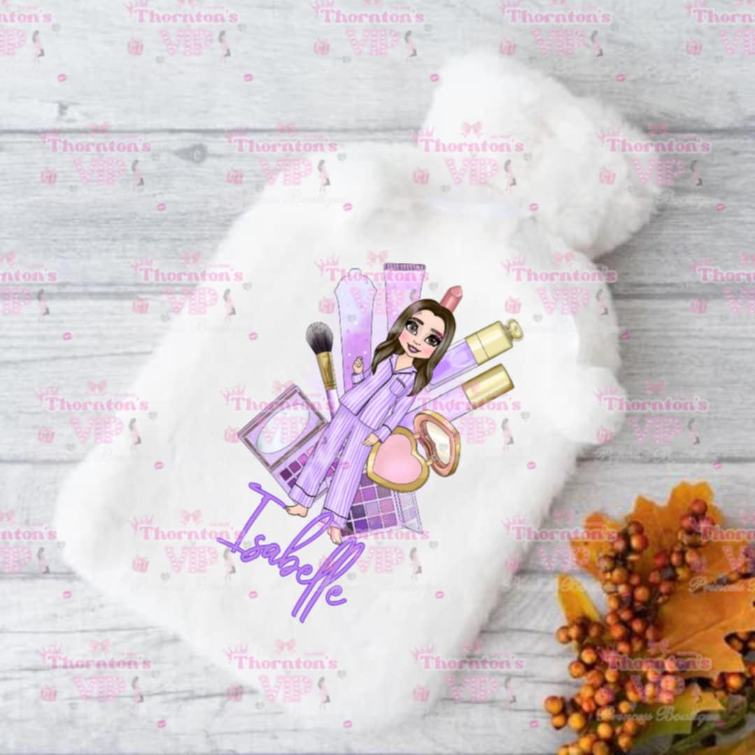 Fluffy Personalised Make Up Dolly Hot Water Bottles