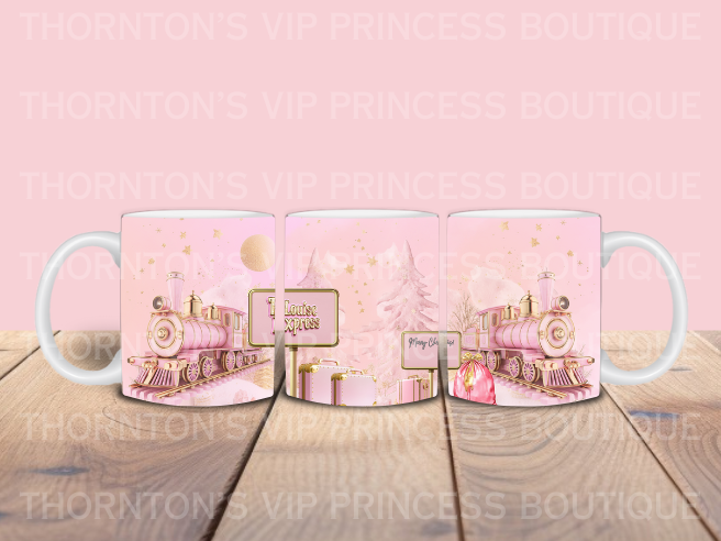 Pink Christmas Express Mug