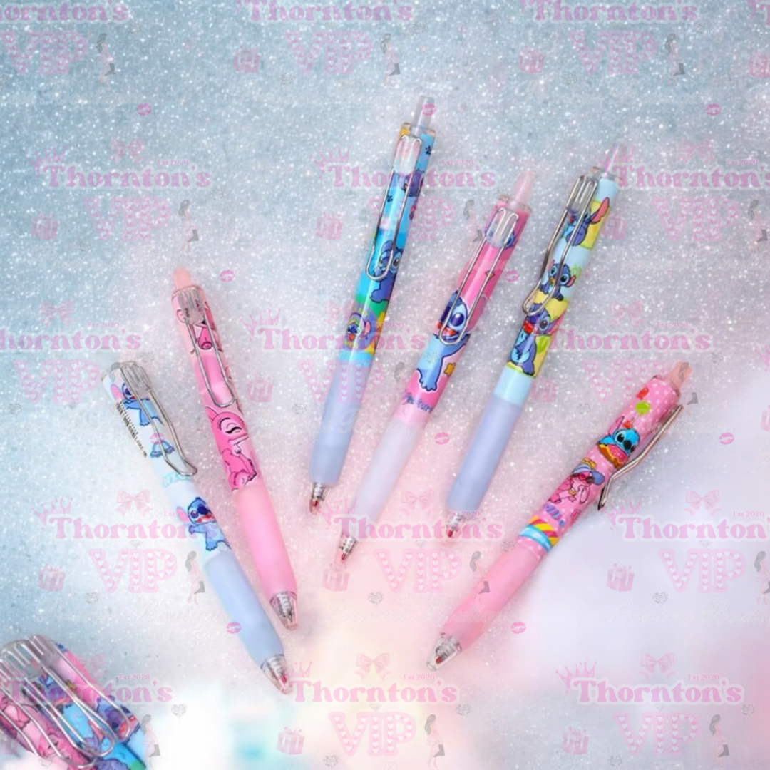 Pack Of 6 Cute Themed Monster Pens