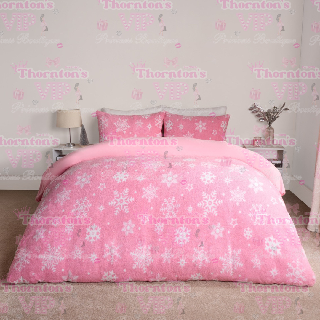 Snowflake Fleece Bedding Set - Choice Of Colours