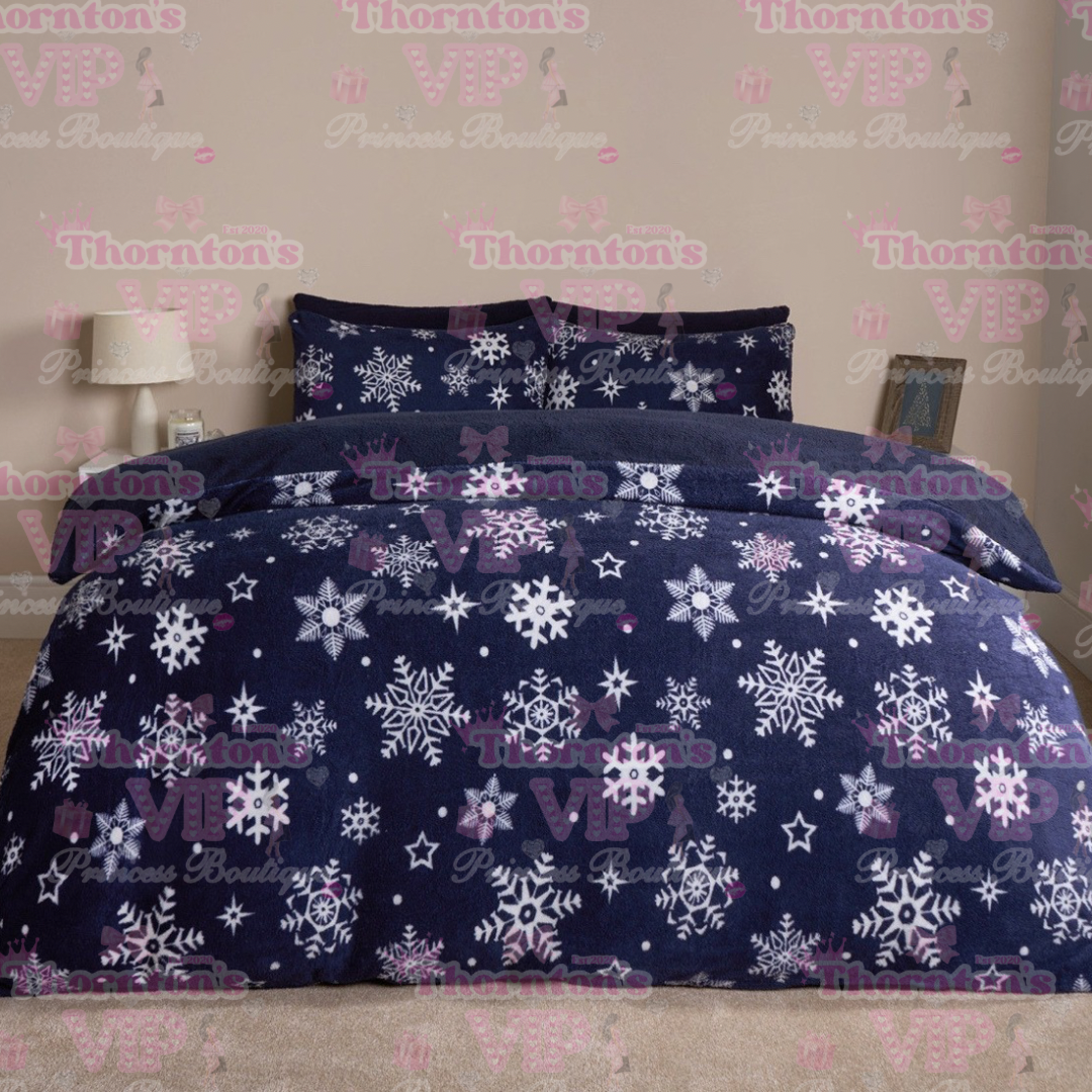 Snowflake Fleece Bedding Set - Choice Of Colours