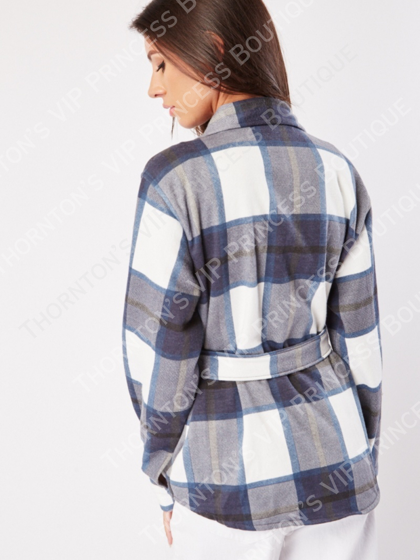 Belted Plaid Shacket