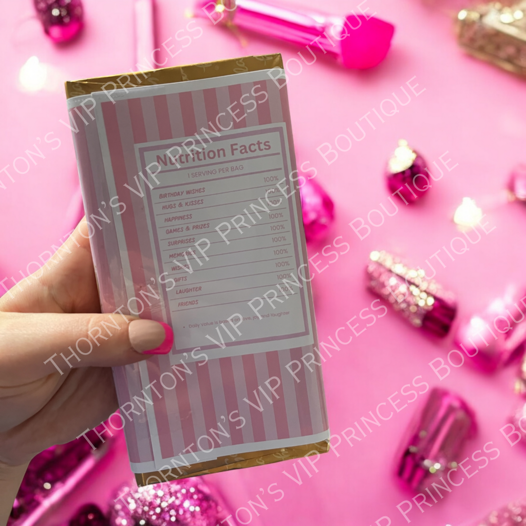 Personalised Makeup Dolly Birthday Chocolate Bar