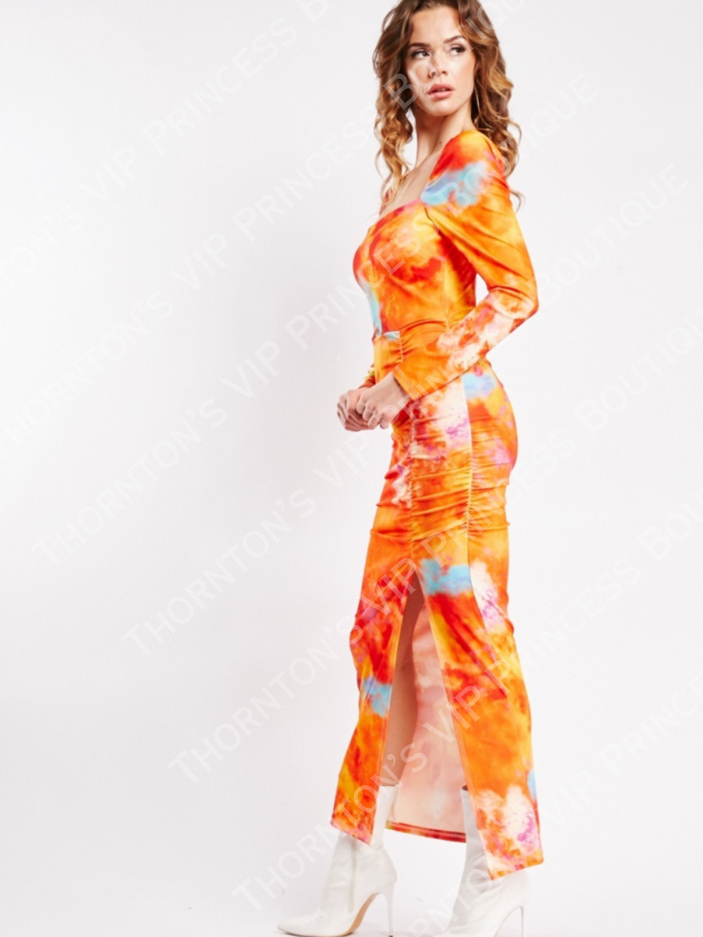 The Dyed Print Maxi Dress