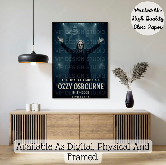 Rock Legend Tribute Poster – “The Final Curtain Call” Retirement Print (Digital, Physical & Framed Options)