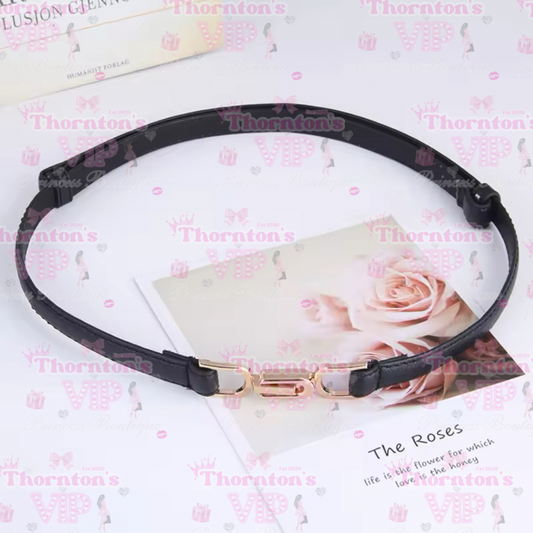 Black Gold Buckle Fashion Belt