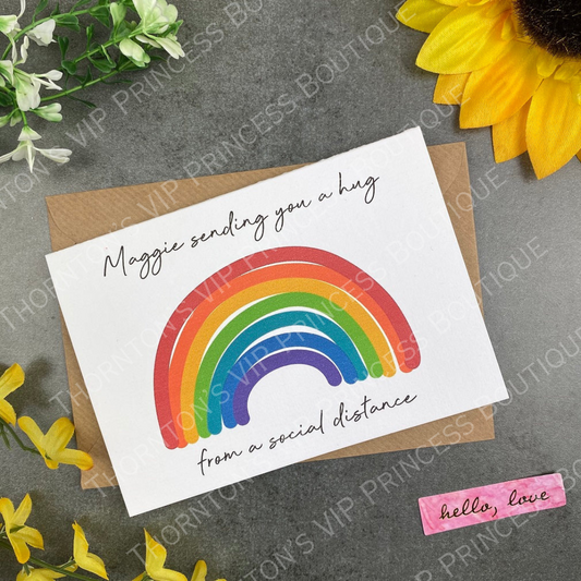Sending You A Hug Rainbow Card