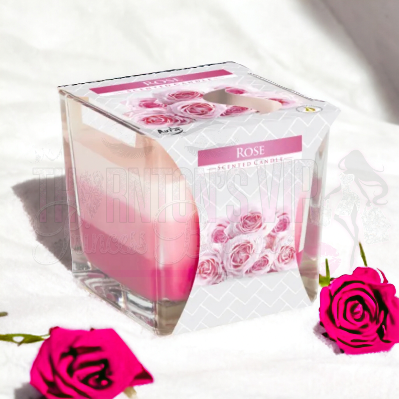 Large Glass Square Double Wick Candles - Different Scents