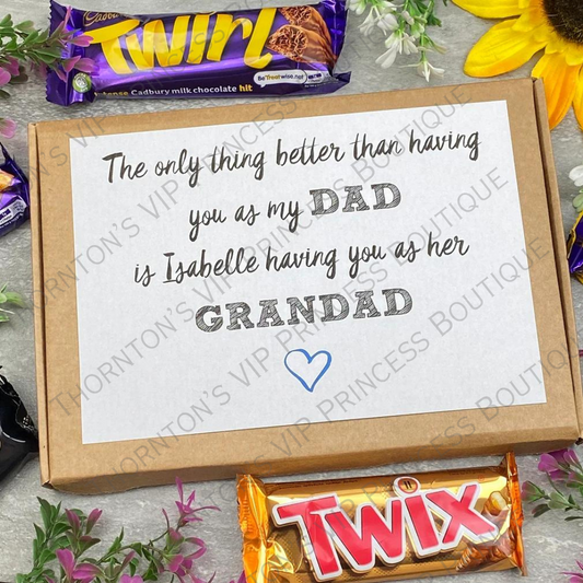 Personalised Grandad Chocolate Box