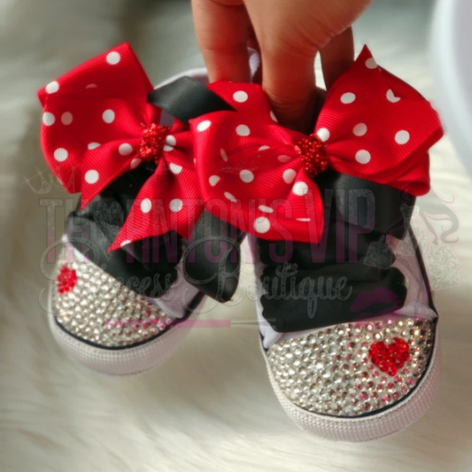 Chic Dot Delight Infant Canvas Shoes