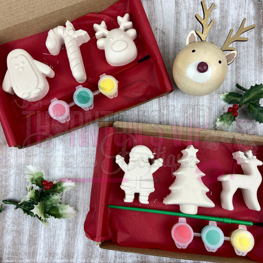 Set Of 3 Christmas Pot Paints - X2 Sets!