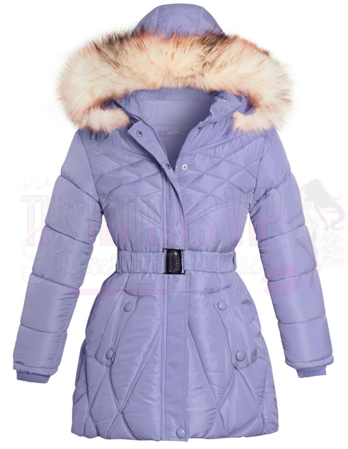 Girls Quilted Padded Coat