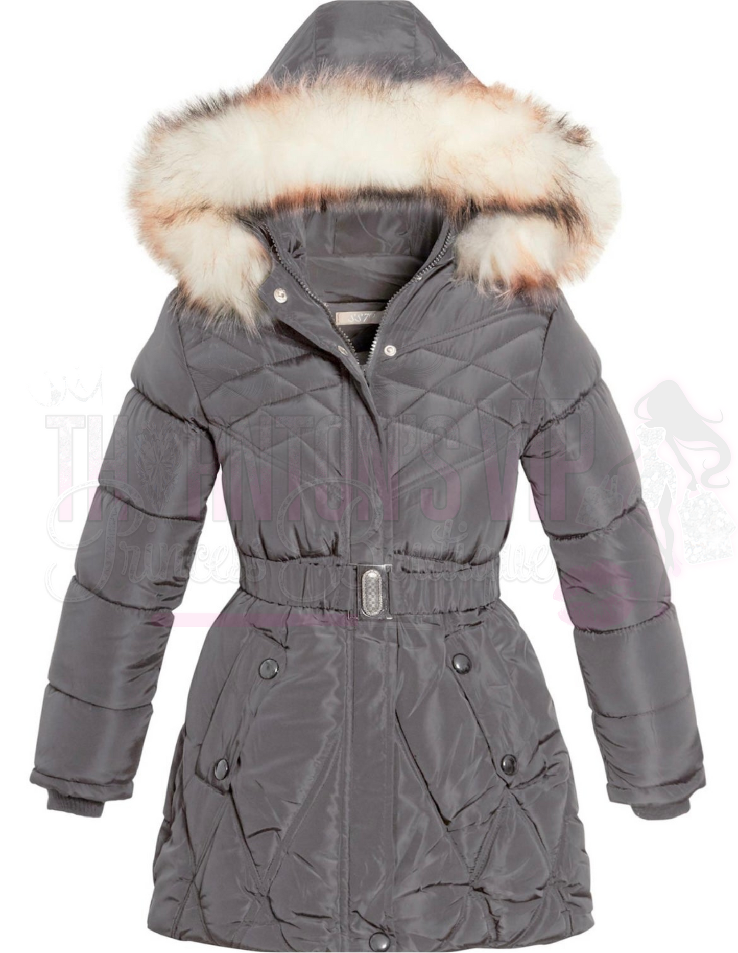 Girls Quilted Padded Coat