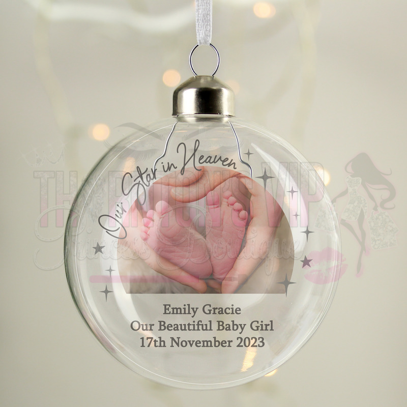 Personalised Glass Memorial Bauble