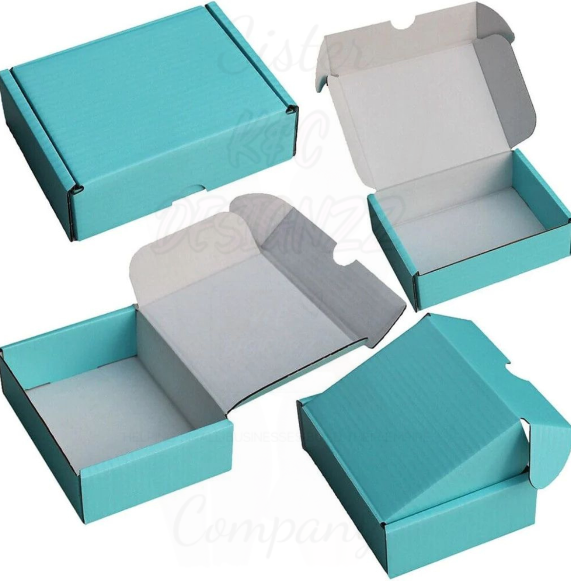 F2 5 x 4 x 3 inch Blue Postal Boxes