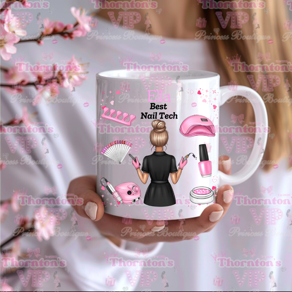 Personalised Best Nail Tech Mug