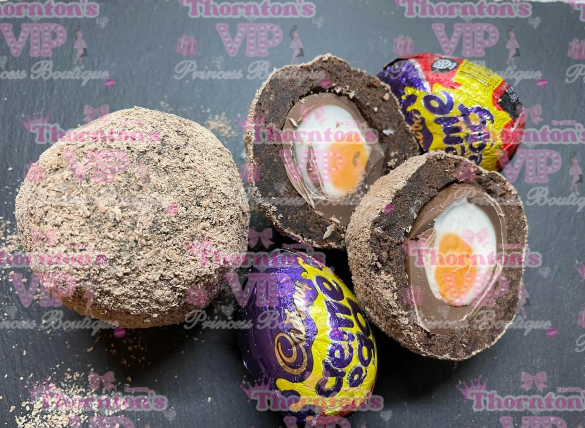 Chocolate Brownie Scotch Egg Filled With A Cadbury’s Full Size Creme Egg