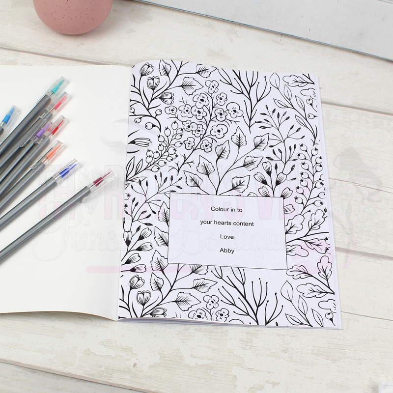 Personalised Botanical Colouring Book