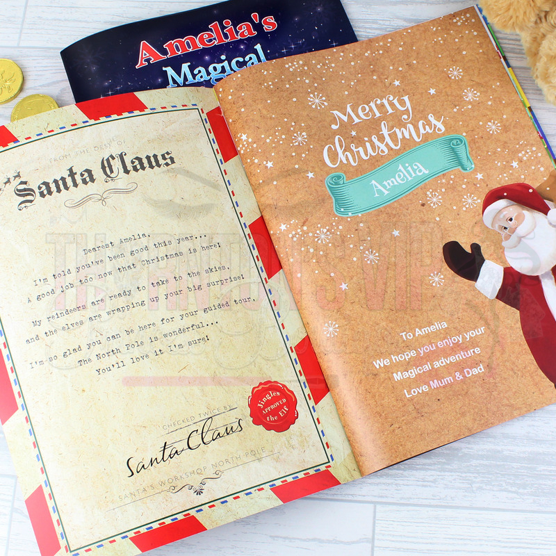 Personalised Magical Christmas Adventure Story Book & Personalised Teddy Bear