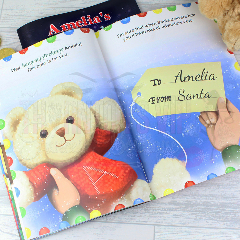 Personalised Magical Christmas Adventure Story Book & Personalised Teddy Bear