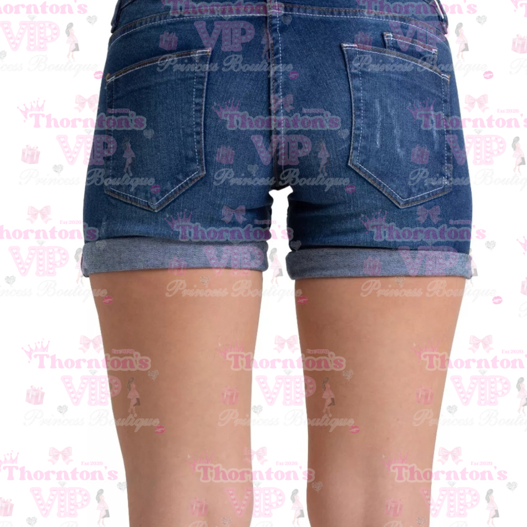 Boyfriend Hot Stretch Cotton Denim Shorts