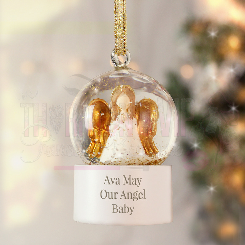 Personalised Angel Glitter Snow Globe