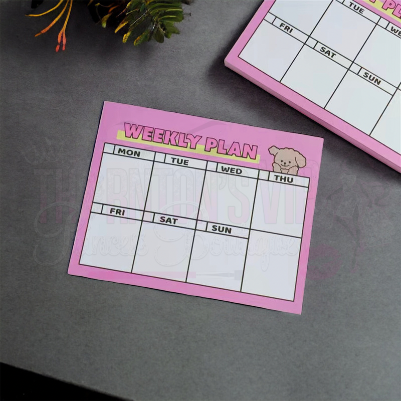 Pawsitively Pink Weekly Planner: Mini Doggie Delight Memo Pad