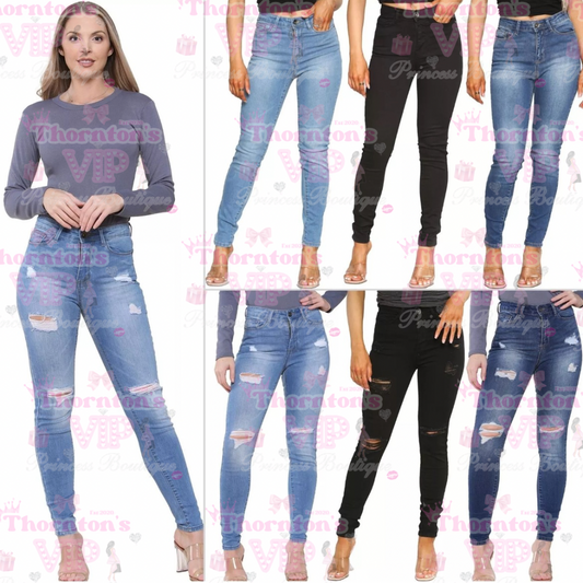 Women’s Skinny Stretch And Skinny Ripped Jeans