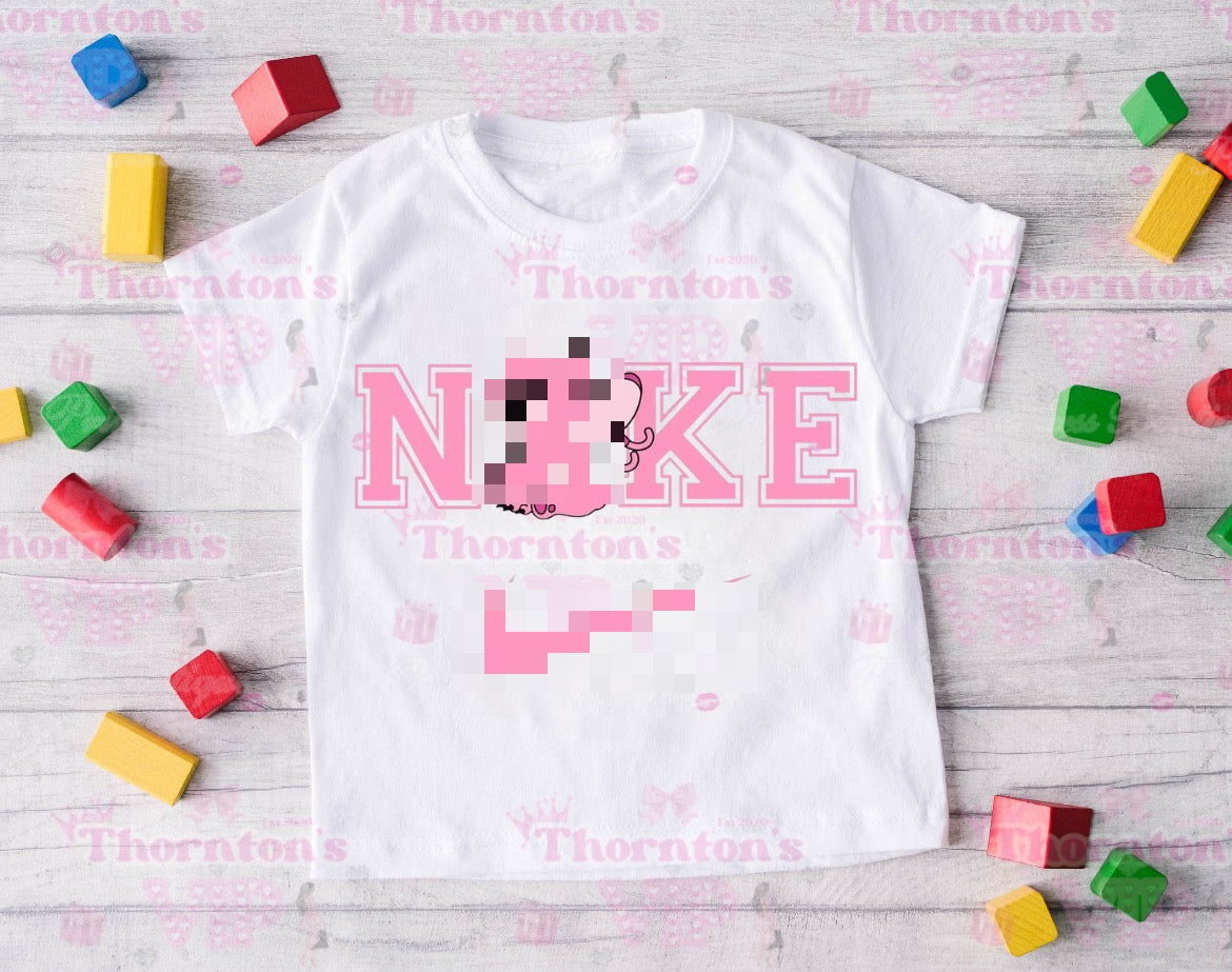 Kid’s Themed Pink Monster Popular Brand Name T-Shirt