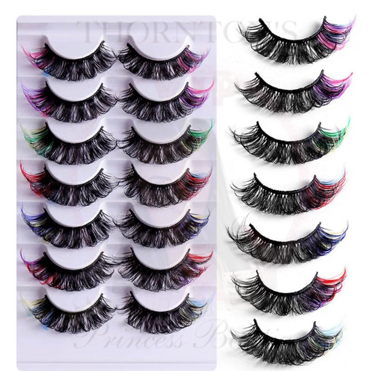 Russian Coloured Tip Case Of 7 Lashes