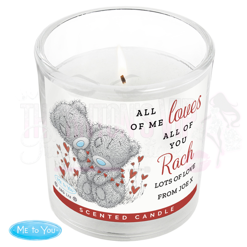 Personalised Me To You Valentine Scented Jar Candle