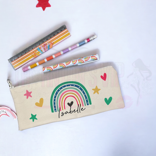 Personalised Bright Rainbow Pencil Case