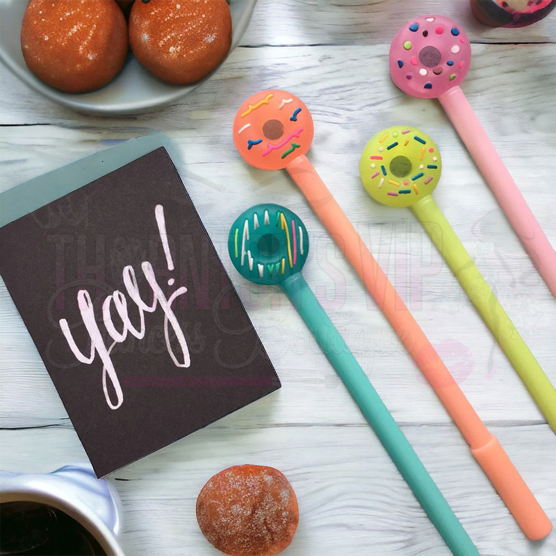 Set Of Four Donut Gel Pens