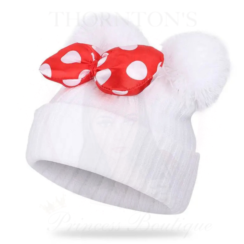 Girls Minnie Winter Wonderland Pom Pom Hat