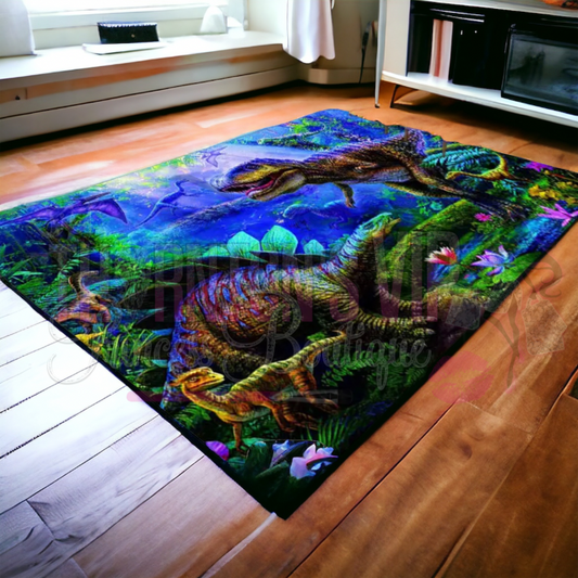 Dino Dreams Night Time Dinosaur Rug