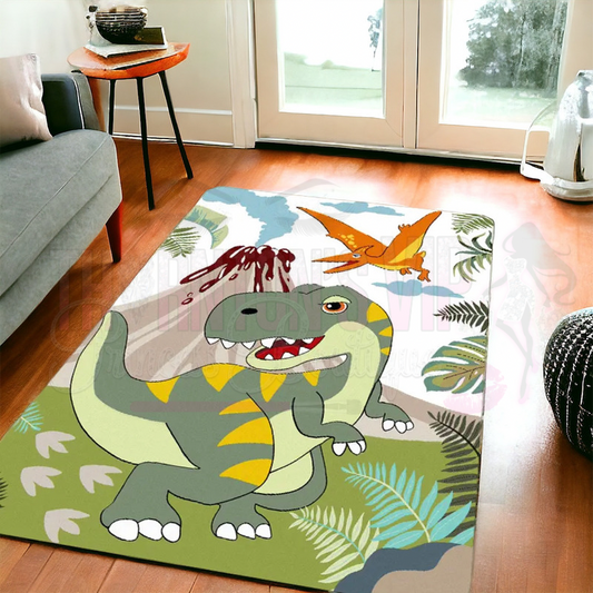 Dino Adventure Cartoon Rug