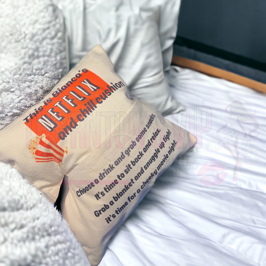 Personalised Netflix And Chill Cushion