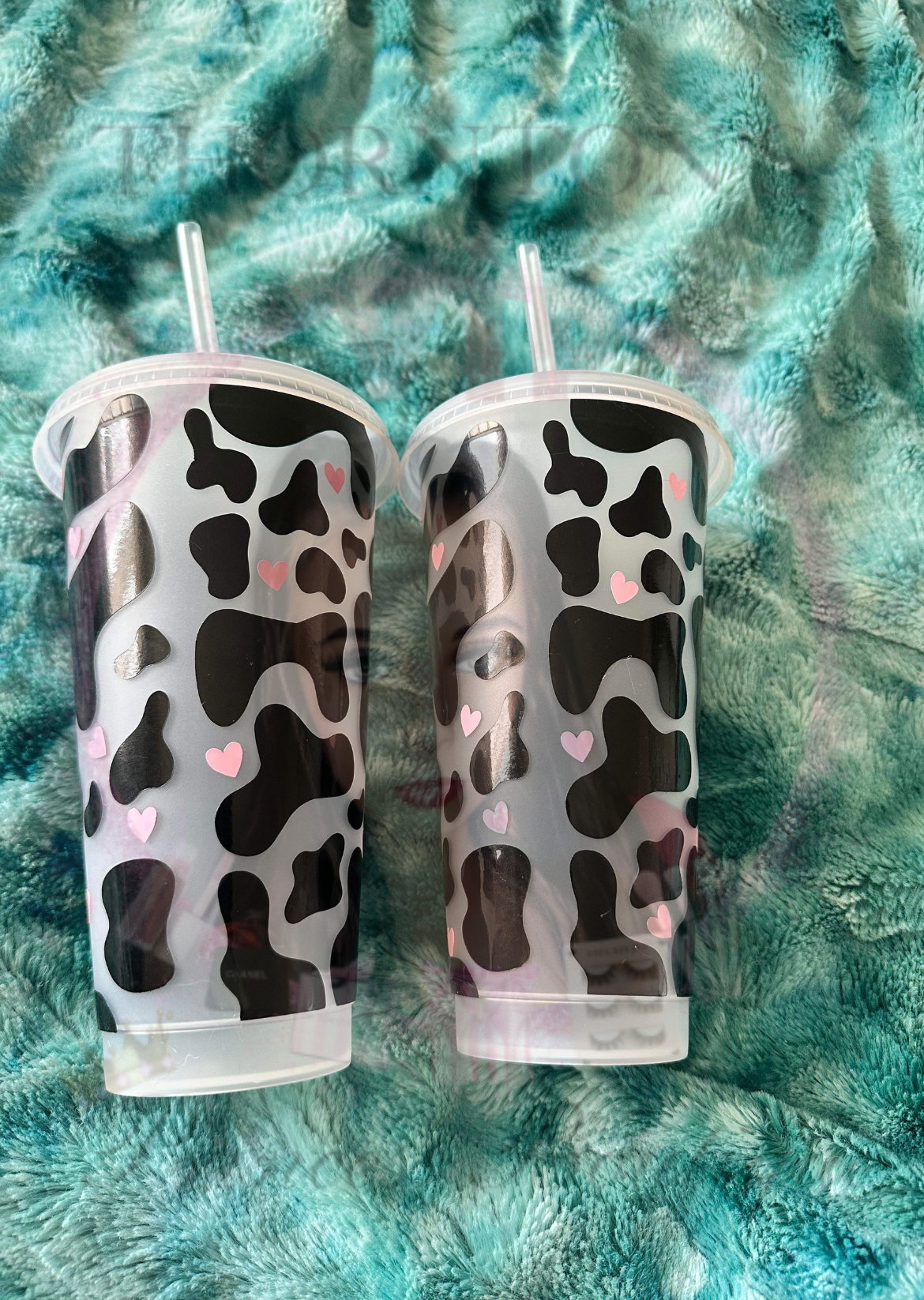 ‘Moody Bitch’ Cow Print Cold Cup