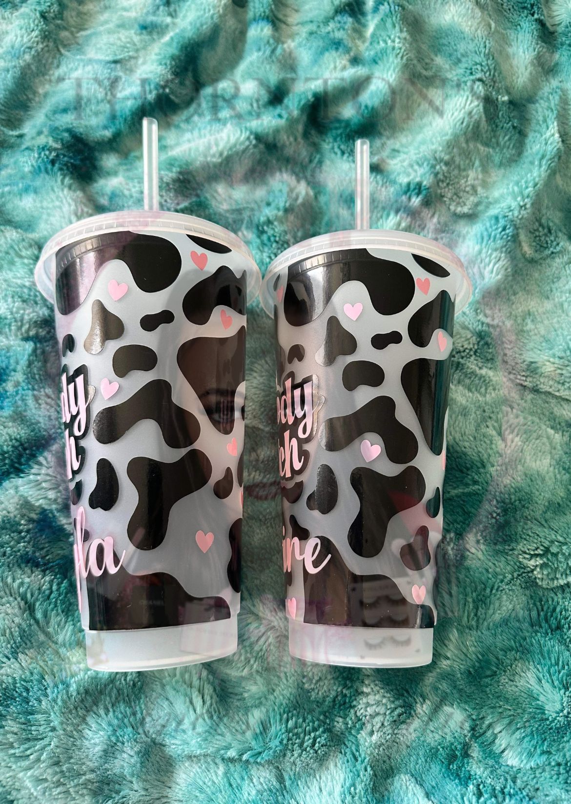 ‘Moody Bitch’ Cow Print Cold Cup