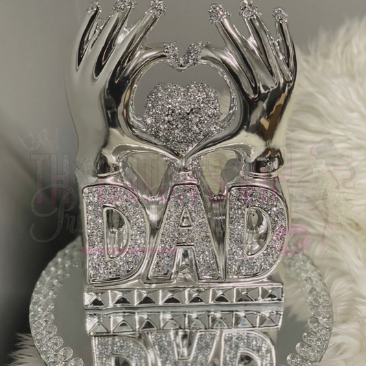 Dad Crushed Diamond Ceramic Ornament