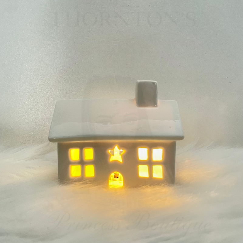 LED Ceramic Christmas House Ornament