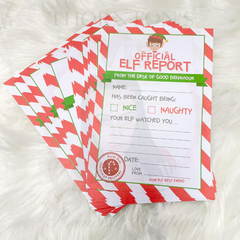 Elf Reports Pack Of 10