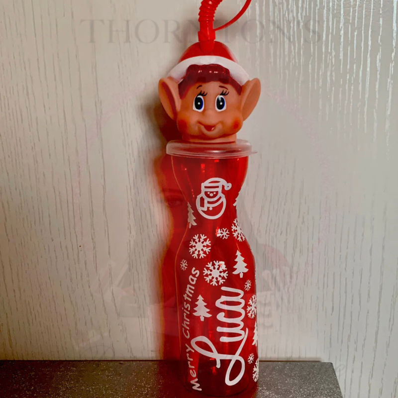 Personalised Elf Drinking Bottle