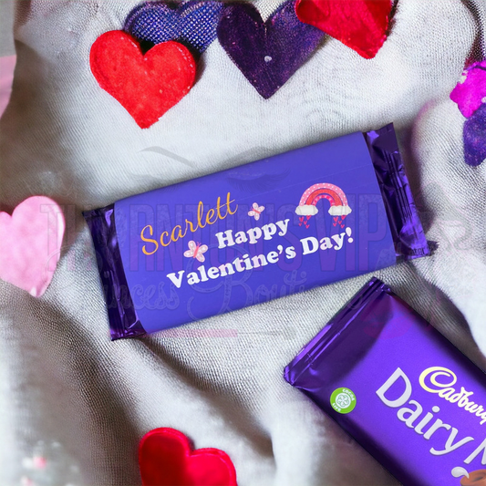 Personalised Valentines Dairy Milk Chocolate Bar