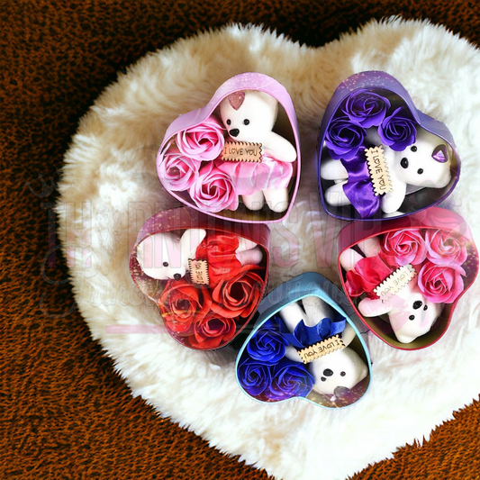 Valentines Teddy Bear Heart Gift Sets