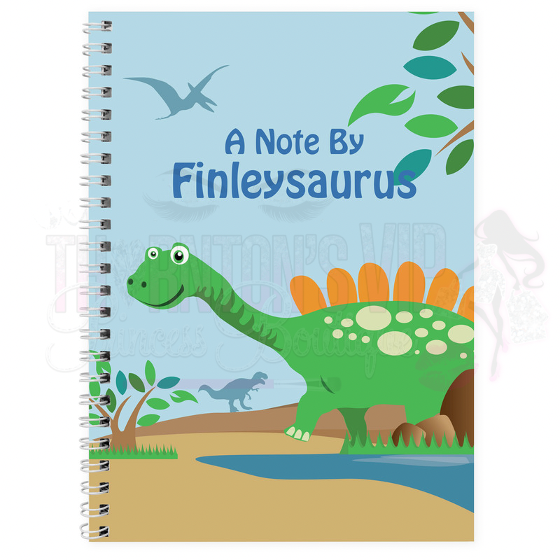 Personalised Dinosaur A5 Notebook