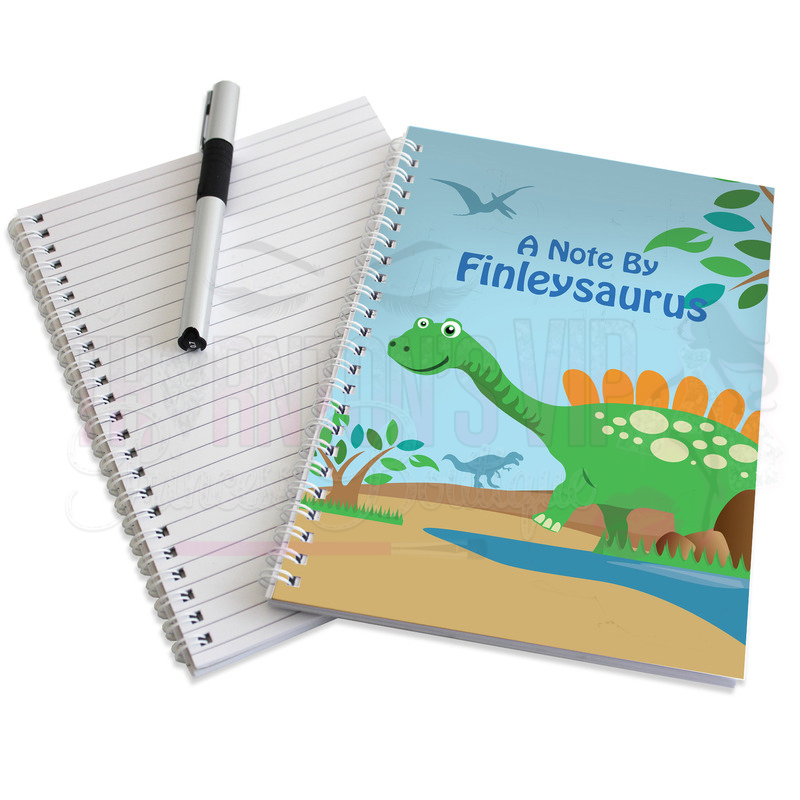 Personalised Dinosaur A5 Notebook