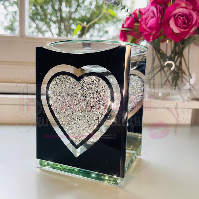 Crystal Heart Wax/Oil Burner